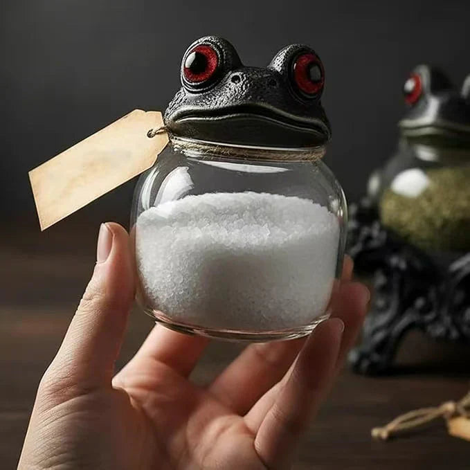 Gothic Frog Spice Jar With Tray