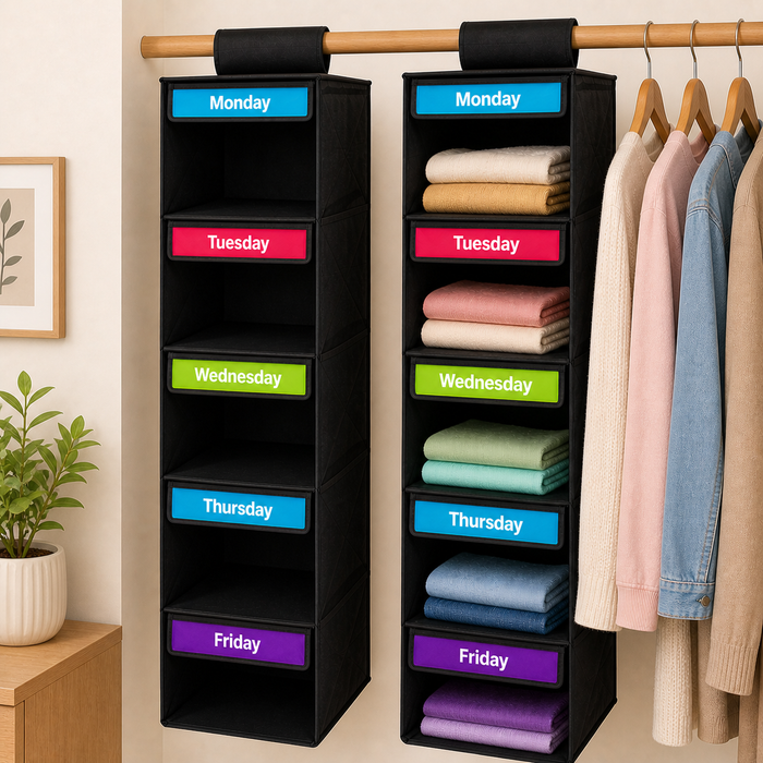 WeekWise Hanging Clothes Organizer