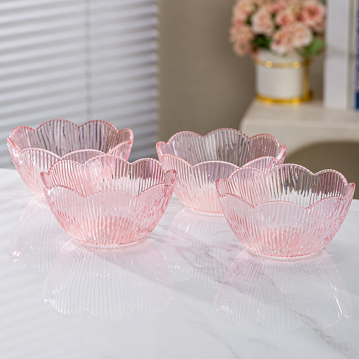 CherryGlow Elegant Glass Bowl Set