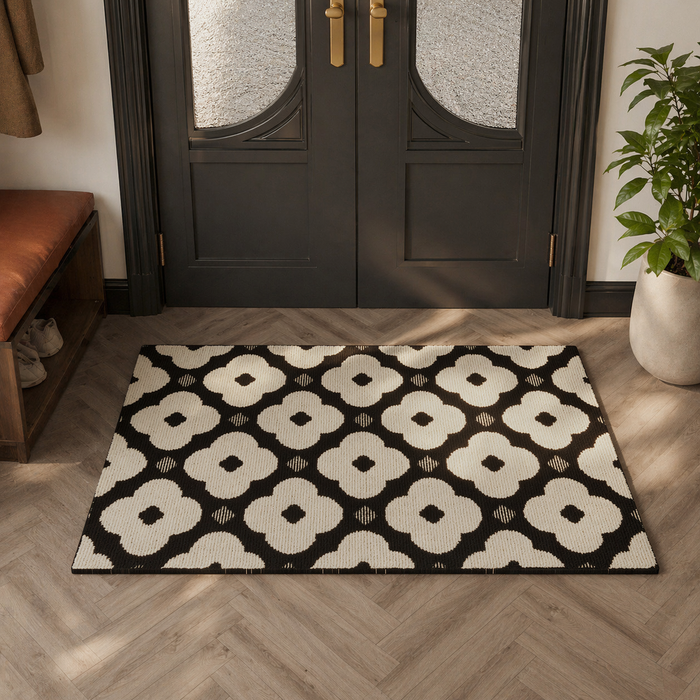 VelvetStep Floral Comfort Floor Mat