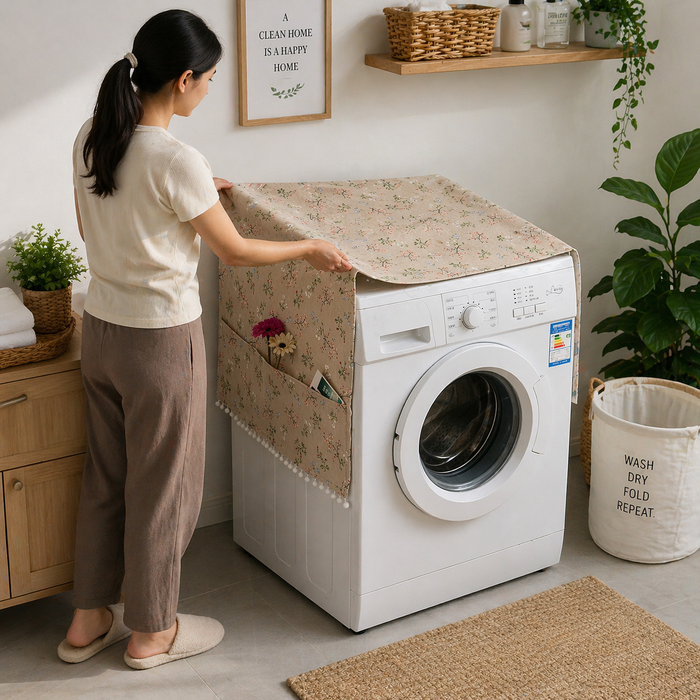 Stylish Washing Machine Cover with Pockets