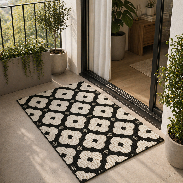 VelvetStep Floral Comfort Floor Mat