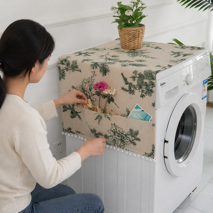 Stylish Washing Machine Cover with Pockets