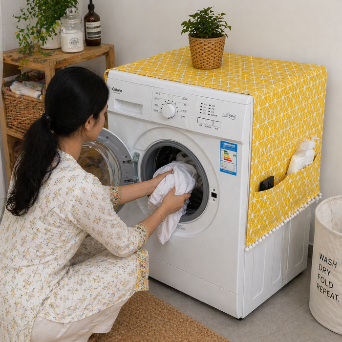 Stylish Washing Machine Cover with Pockets