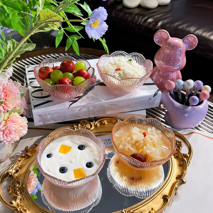CherryGlow Elegant Glass Bowl Set