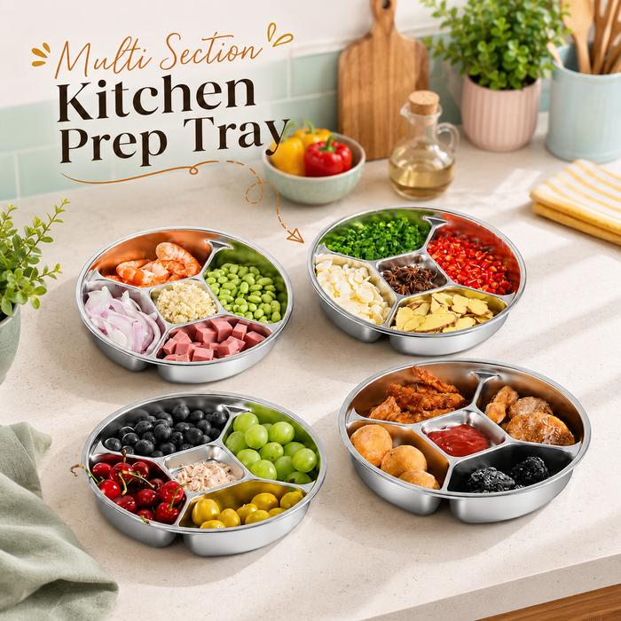 Multi Section Kitchen Prep Tray