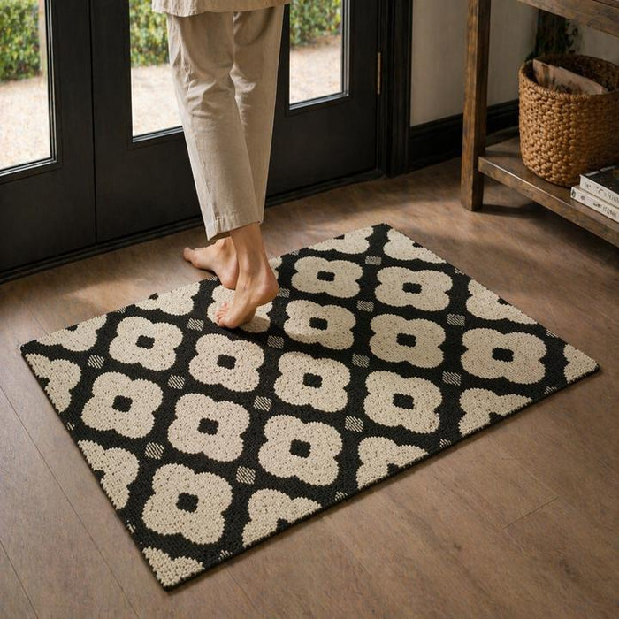 VelvetStep Floral Comfort Floor Mat