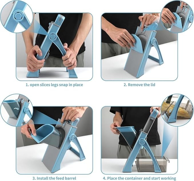 One-Press Vegetable Cutter & Slicer