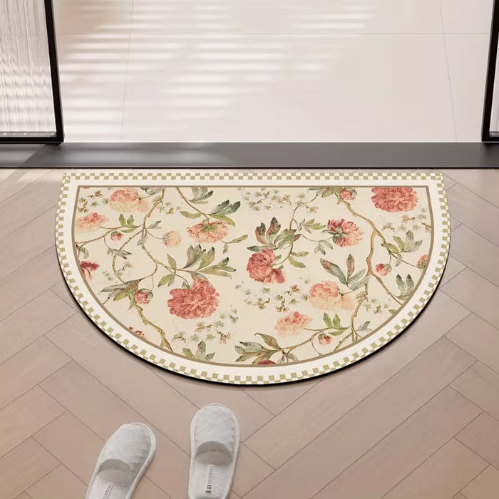Designer Curved Edge Anti-Skid Floor Mat