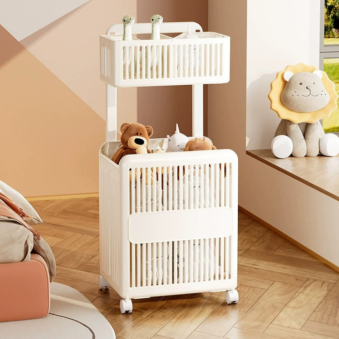 Foldable Laundry Storage Trolley Cart